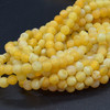 High Quality Crackle Orange Agate Frosted / Matte Semi-precious Gemstone Round Beads 4mm, 6mm, 8mm, 10mm sizes