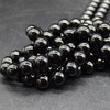 High Quality Grade A Natural Black Tourmaline Semi-precious Gemstone Round Beads - 4mm, 6mm, 8mm, 10mm sizes