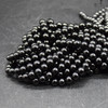 High Quality Grade A Natural Black Tourmaline Semi-precious Gemstone Round Beads - 4mm, 6mm, 8mm, 10mm sizes