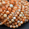 High Quality Orange Calcite (Dyed) Semi-precious Gemstone Round Beads - 4mm, 6mm, 8mm, 10mm sizes