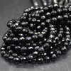 High Quality Grade A Black Agate Onyx Faceted Semi-Precious Gemstone Round Beads - 4mm, 6mm, 8mm, 10mm sizes - 15" long