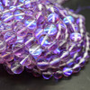 High Quality Mystic Aura AB Purple Quartz Round Beads - 6mm, 8mm, 10mm sizes