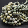 High Quality Grade A Natural Green Line Quartz Semi-precious Gemstone Round Beads - 4mm, 6mm, 8mm, 10mm sizes