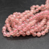 High Quality Grade A Natural Strawberry Quartz (pink) Semi-precious Gemstone Round Beads - 4mm, 6mm, 8mm, 10mm sizes