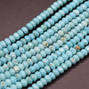 High Quality Grade A Turquoise (dyed) Semi-Precious Gemstone Faceted Rondelle / Spacer Beads - 4mm, 6mm, 8mm, 10mm sizes