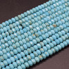 High Quality Grade A Turquoise (dyed) Semi-Precious Gemstone Faceted Rondelle / Spacer Beads - 4mm, 6mm, 8mm, 10mm sizes