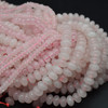 High Quality Grade A Natural Rose Quartz (pink) Semi-Precious Gemstone Rondelle / Spacer Beads - 6mm, 8mm sizes