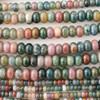 High Quality Grade A Natural Indian Agate Semi-Precious Gemstone Rondelle / Spacer Beads - 4mm, 6mm, 8mm sizes