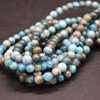 High Quality Grade A Blue Crazy Lace Agate (dyed) Semi-precious Gemstone Round Beads - 4mm, 6mm, 8mm, 10mm sizes