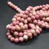 High Quality Grade A Natural Chinese Rhodonite (pink) Semi-precious Gemstone Round Beads - 4mm, 6mm, 8mm, 10mm sizes