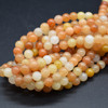 Natural Quartzite (orange) Semi-precious Gemstone Round Beads - 4mm, 6mm, 8mm, 10mm sizes