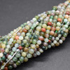 High Quality Grade A Natural Indian Agate Semi-Precious Gemstone Round Beads - 2mm - 15" long