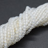 High Quality Grade A Natural White Jade Semi-Precious Gemstone Round Beads - 2mm - 15" long