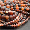 High Quality Grade A Madagascar Agate Semi-precious Gemstone Frosted / Matte Round Beads - 4mm, 6mm, 8mm, 10mm sizes