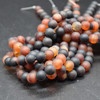 High Quality Grade A Madagascar Agate Semi-precious Gemstone Frosted / Matte Round Beads - 4mm, 6mm, 8mm, 10mm sizes