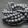 High Quality Natural Black Lava Stone Round Beads - 4mm, 6mm, 8mm, 10mm, 12mm sizes