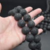 Black Lava Round Beads - 4mm, 6mm, 8mm, 10mm, 12mm, 16mm, 20mm sizes - 14" Strand - Natural Stone Beads for Jewellery Making | Crystal Beads
