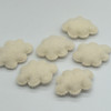 100% Wool Felt Fabric Hand Sewn / Stitched Felt Cloud - 4 Count - Approx 7cm x 5cm - Ivory White