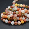 High Quality Grade A Natural Three Colour Jade Semi-precious Gemstone Round Beads - 4mm, 6mm, 8mm, 10mm sizes