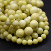 High Quality Grade A Natural Lemon Jasper Semi-precious Gemstone Round Beads - 4mm, 6mm, 8mm, 10mm sizes