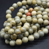 High Quality Grade A Natural Green Silver Leaf Jasper Semi-precious Gemstone Round Beads - 4mm, 6mm, 8mm, 10mm sizes