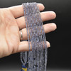 High Quality Grade A Natural Iolite Faceted Semi-Precious Gemstone Round Beads - 2mm - 15" long