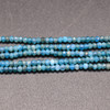 High Quality Grade A Natural Apatite Semi-Precious Gemstone Faceted Rondelle / Spacer Beads - 3mm, 4mm, 6mm, 8mm sizes