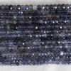 High Quality Grade A Natural Iolite Semi-Precious Gemstone Faceted Rondelle / Spacer Beads - 3mm, 4mm sizes