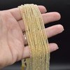 High Quality Grade A Citrine Semi-Precious Gemstone FACETED Round Beads - 2mm - 15" long