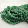 High Quality Grade A Natural Green Strawberry Quartz Semi-Precious Gemstone Round Beads - 4mm, 6mm, 8mm, 10mm sizes - 14" long