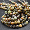 Natural Madagascar Ocean Jade Semi-Precious Gemstone Round Beads - 4mm, 6mm, 8mm, 10mm sizes - 15" long