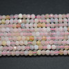 Natural Morganite Semi-Precious Gemstone FACETED Rondelle Spacer Beads - 3mm, 4mm, 6mm, 8mm sizes - 15" long