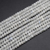 High Quality Grade A Natural Rainbow Moonstone Semi-Precious Gemstone FACETED Rondelle Spacer Beads - 3mm, 4mm, 5mm, 6mm, 8mm sizes - 15" long