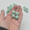 100% Wool Felt Balls - 1.5cm - Deep Mint Blue - 25 Count / 100 Count