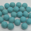 100% Wool Felt Balls - 2cm - Light Turquoise Blue - 20 Count / 100 Count