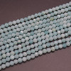 High Quality Grade A Natural Amazonite Semi-Precious Gemstone FACETED Round Beads - approx 4mm - 15" long