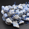 Raw Natural Lapis Lazuli  Semi-precious Gemstone Chunky Nugget Beads - approx 13mm - 15mm x 18mm - 22mm - approx 15" long strand