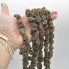 Raw Natural labradorite Semi-precious Gemstone Chunky Nugget Beads - approx 13mm - 15mm x 15mm - 20mm - approx 15" long strand