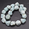 Raw Natural Amazonite Semi-precious Gemstone Chunky Nugget Beads - approx 18mm - 22mm x 22mm - 25mm - approx 15" long strand