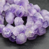 Raw Natural Lavender Amethyst Semi-precious Gemstone Chunky Nugget Beads - approx 11mm - 13mm x 15mm - 18mm - approx 15" long strand