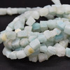 Raw Natural Amazonite Semi-precious Gemstone Chunky Nugget Beads - approx 8mm - 10mm x 10mm - 12mm - approx 15" long strand