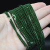 High Quality Green Goldstone Round Beads - 2mm - 15" long