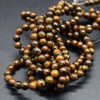 High Quality Grade A Natural Yellow Iron Tiger Eye Semi-Precious Gemstone Round Beads - 4mm, 6mm, 8mm, 10mm sizes - 15" long