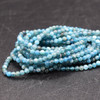 High Quality Grade A Natural Apatite (teal blue) Semi-Precious Gemstone Round Beads - 2mm - 15" long
