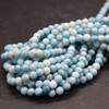 High Quality Grade A Larimar Quartz (dyed) Blue Semi-precious Gemstone Round Beads - 4mm, 6mm, 8mm, 10mm sizes