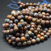 High Quality Grade A Natural African Blue Pietersite Semi-precious Gemstone Round Beads - 4mm, 6mm, 8mm, 10mm sizes - Approx 14" strand