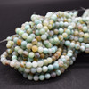 High Quality Grade A Robin's Egg Blue Terra Agate Semi-precious Gemstone Round Beads - 6mm, 8mm, 10mm sizes - Approx 15'' strand