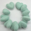 100% Wool Felt Hearts - 10 Count - approx 3cm - Deep Mint Blue
