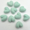 100% Wool Felt Hearts - 10 Count - approx 3cm - Deep Mint Blue