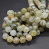 High Quality Grade A Natural Chlorite Green Phantom Quartz Semi-Precious Gemstone Round Beads - 6mm, 8mm, 10mm sizes - 15" long